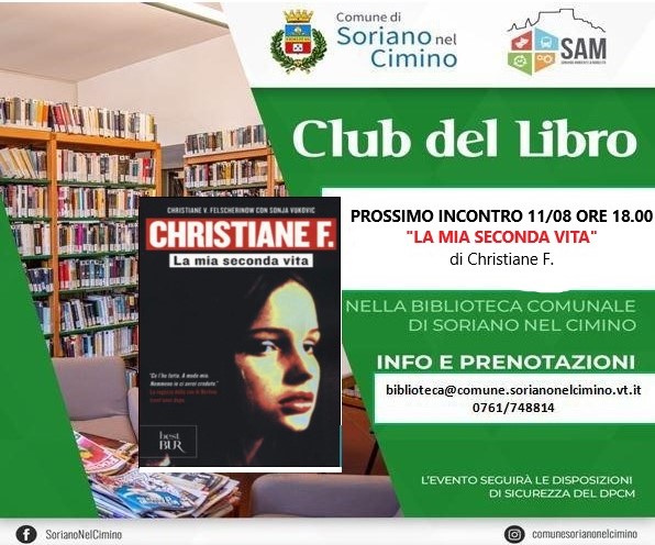 Biblioteca Comunale: Club del Libro “La mia seconda Vita” di Christiane F.